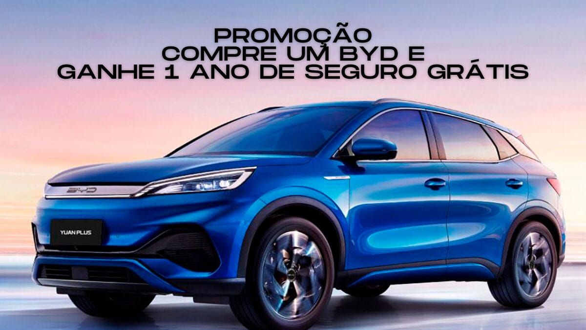 Nova iniciativa oferece um ano de Porto Seguro Auto Individual na compra de um dos modelos de carros elétricos da BYD até o dia 20 deste mês