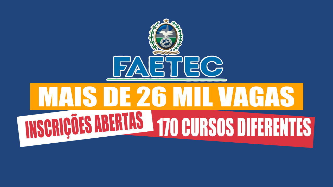 cursos - faetec - senac - técnico - vagas - qualificação profissional - EAD - cursos online