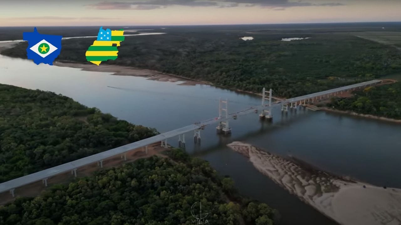 Grande avanço na construção da Ponte da BR-080 sobre o Rio Araguaia: ligando Goiás ao Mato Grosso