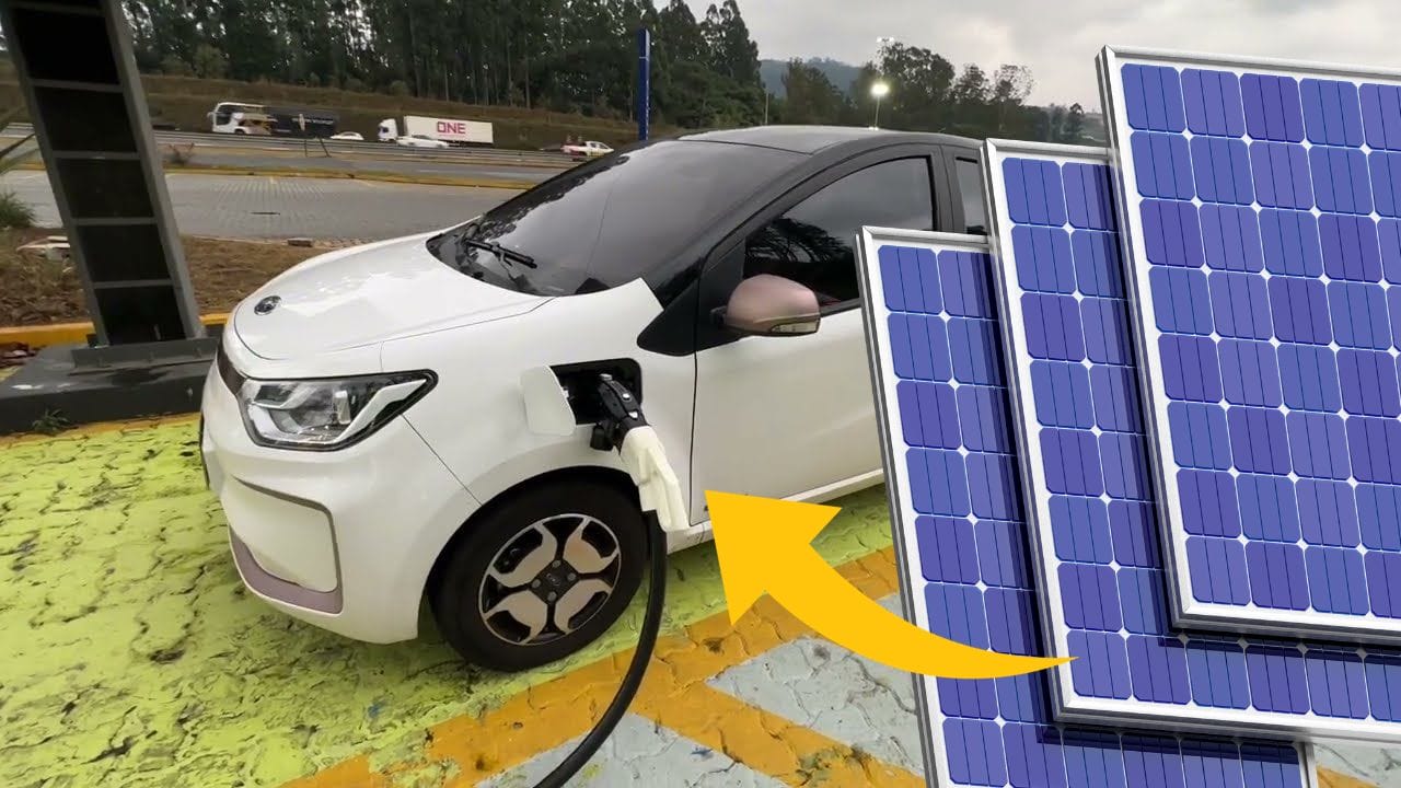 Quantas placas solares são necessárias para carregar um carro elétrico totalmente de graça?