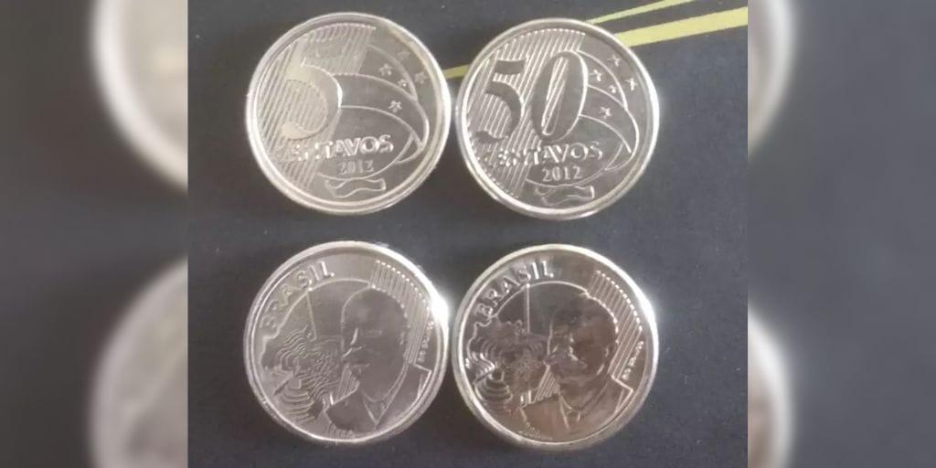Moneda de 50 centavos da derecho sin el 0. (Imagen: reproducción)