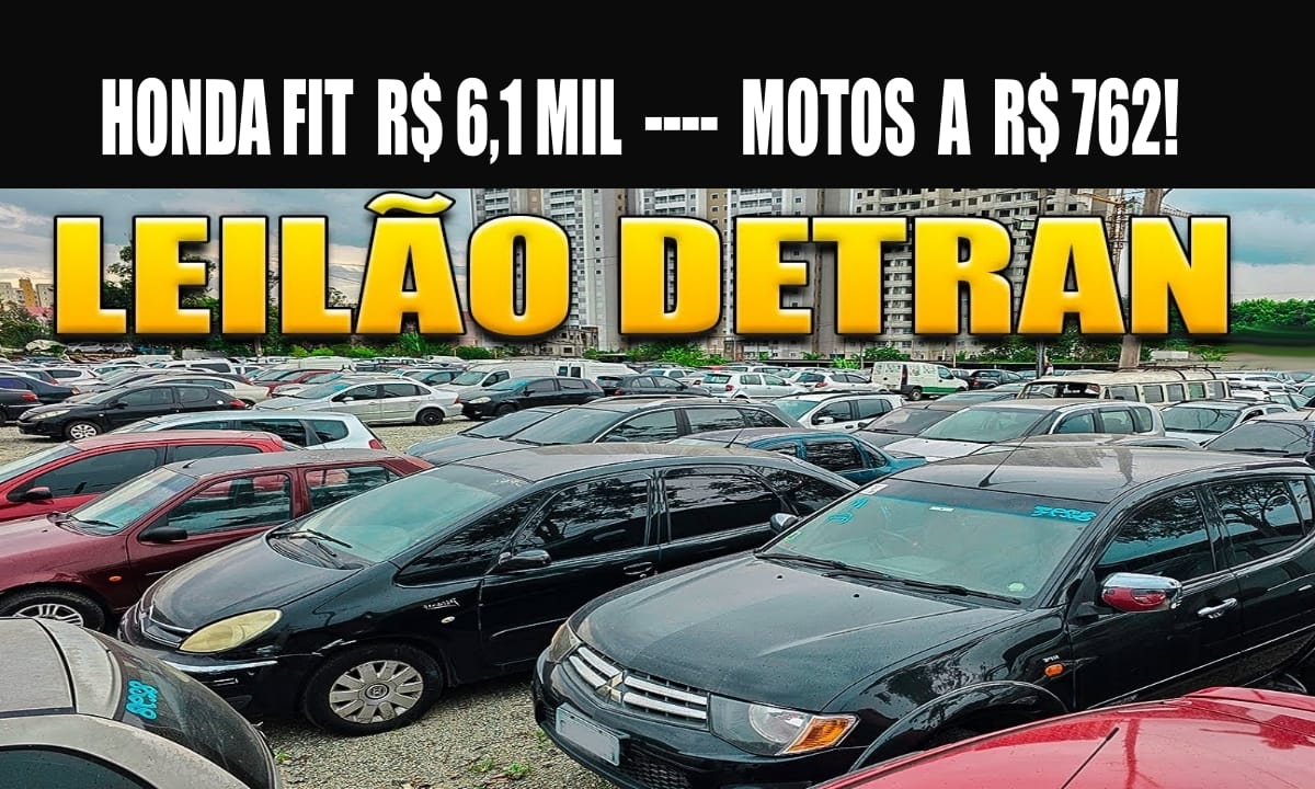 detran - leilão - honda - carros - motos - leilao do detona - motos baratas - preço