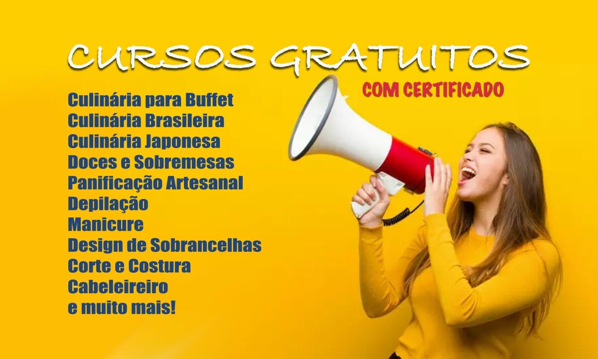cursos - senai - senac - Guarulhos - gratuitos - qualificação profissional - certificado - manicure - cabeleireiro - depilação - design de sobrancelhas - comida japonesa