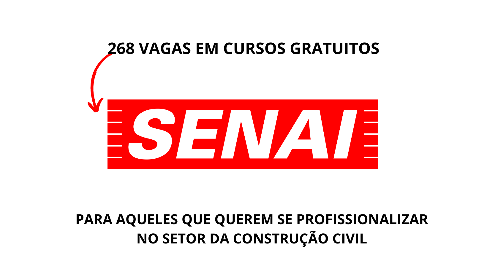 Os interessados devem se preparar, pois a qualquer momento, as inscrições para concorrer as vagas nos cursos gratuitos do SENAI no setor da Construção Civil, serão abertas.