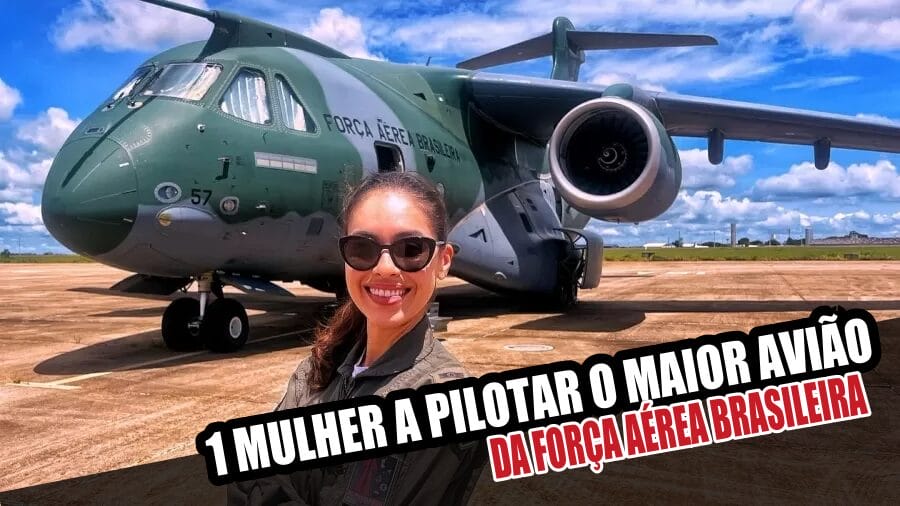 Conheça a primeira mulher a pilotar o KC-390 Millennium, o maior avião cargueiro da Força Aérea Brasileira (FAB), fabricado pela Embraer