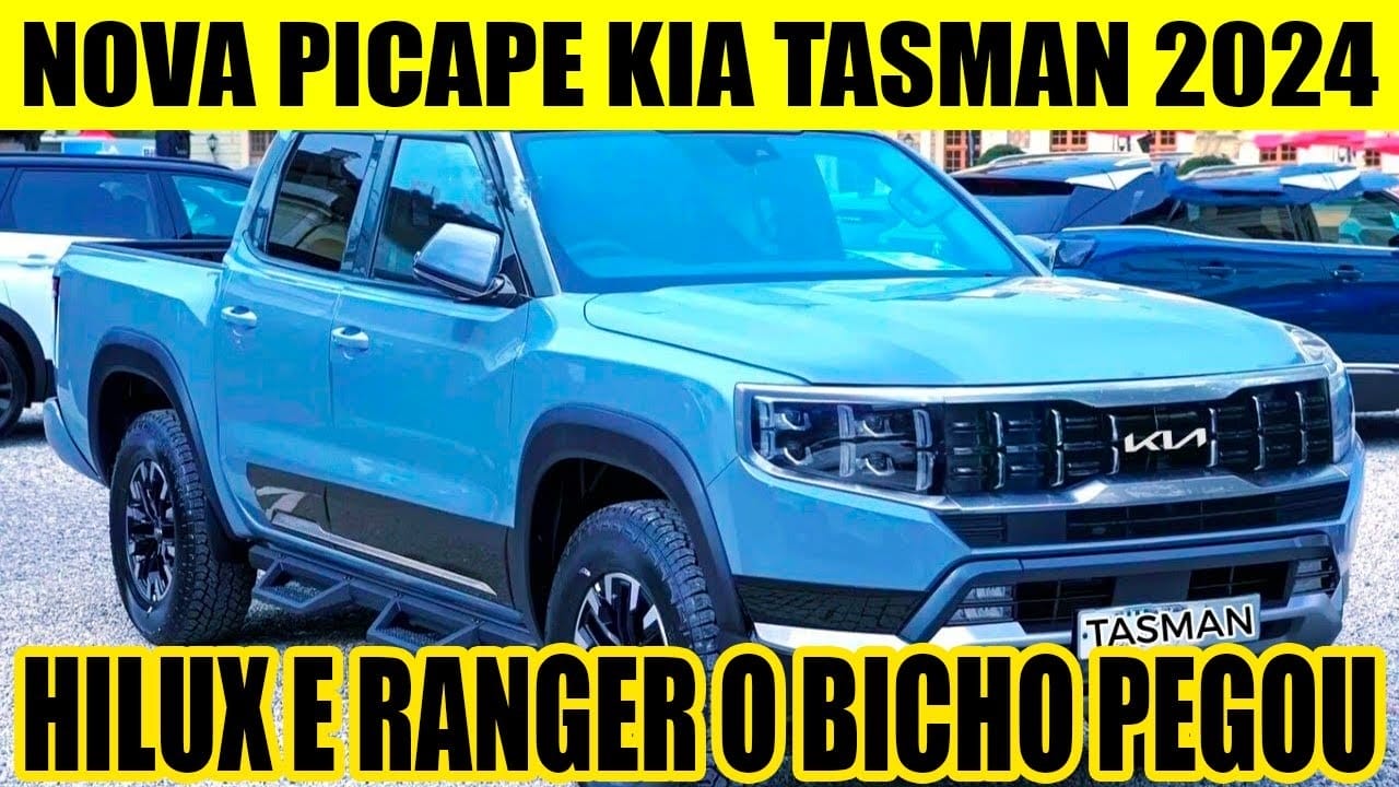 Nova picape Kia Tasman com motor diesel 2.2 de até 200 CV chega ao mercado automotivo para superar a Toyota Hilux