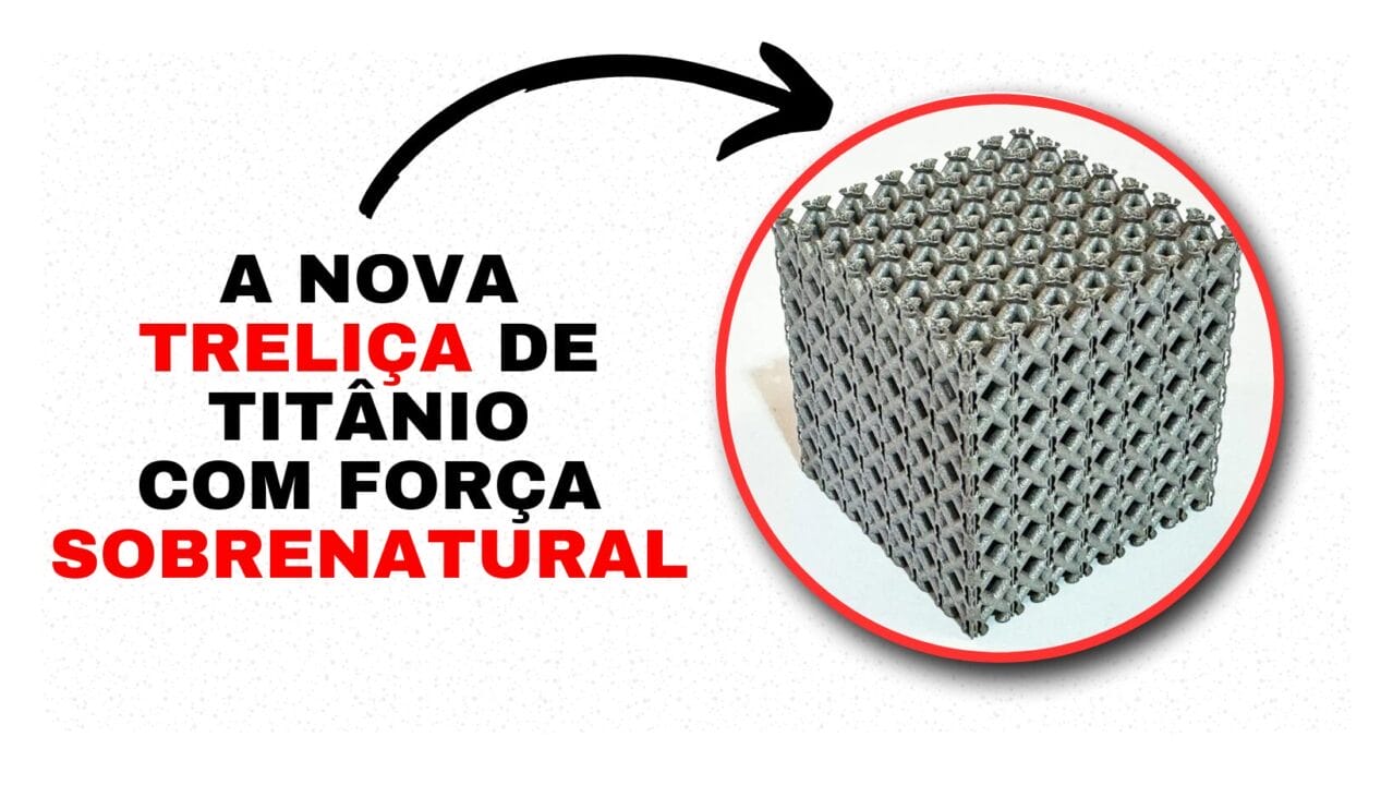 O RMIT desenvolveu uma treliça de titânio impressa em 3D, 50% mais forte que ligas convencionais, projetada para distribuir o estresse uniformemente.