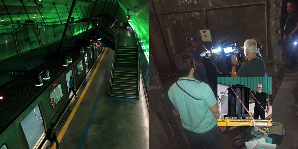O teste no Metrô mostrou que uma turbina gera 800 quilowatts por dia, o suficiente para iluminar túneis ou uma estação de médio porte. (Imagem: reprodução Estadão/ Metrô)