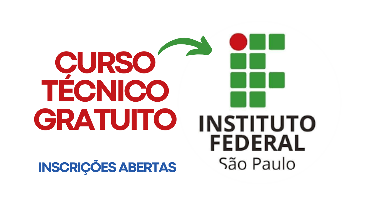 Não deixe passar esta chance de ingressar no curso técnico do Instituto Federal. Inscreva-se no curso gratuito e concorra as vagas abertas.