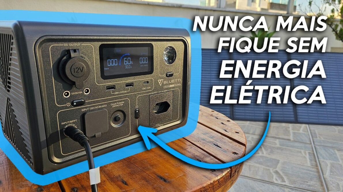 Conheça o gerador de energia portátil Bluetti EB3A, uma solução prática e eficiente para quando acaba a energia em casa, permitindo que você continue com suas atividades sem interrupções