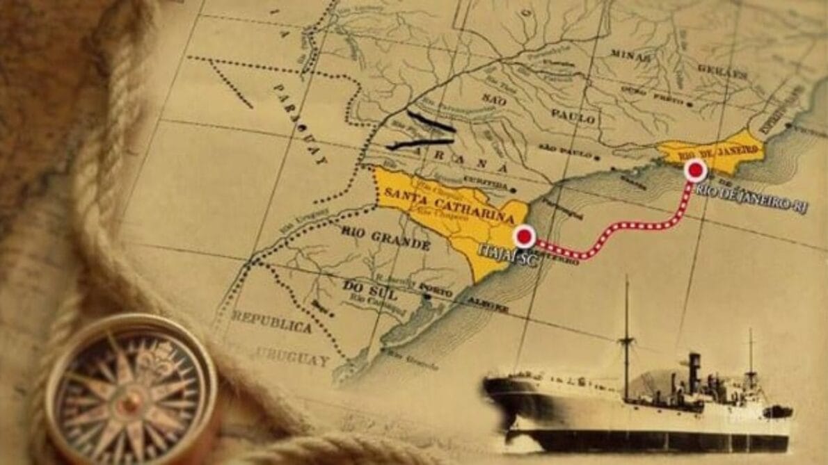 Descubra como o navio Pallas, participante da Revolta da Armada, foi encontrado no fundo do Rio Itajaí-Açu e sua história intrigante