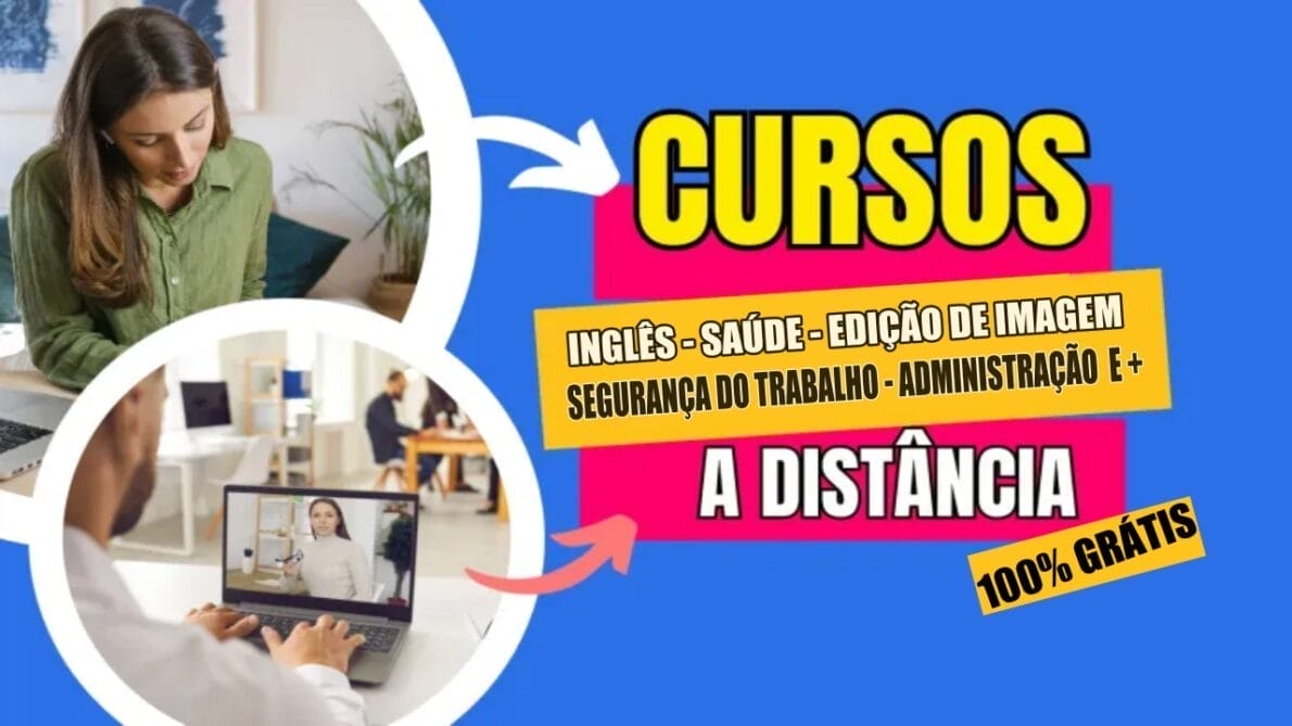 cursos gratuitos - cursos online - qualificacao profissional - ead - saúde - segurança do trabalho - inglês - edição de imagem