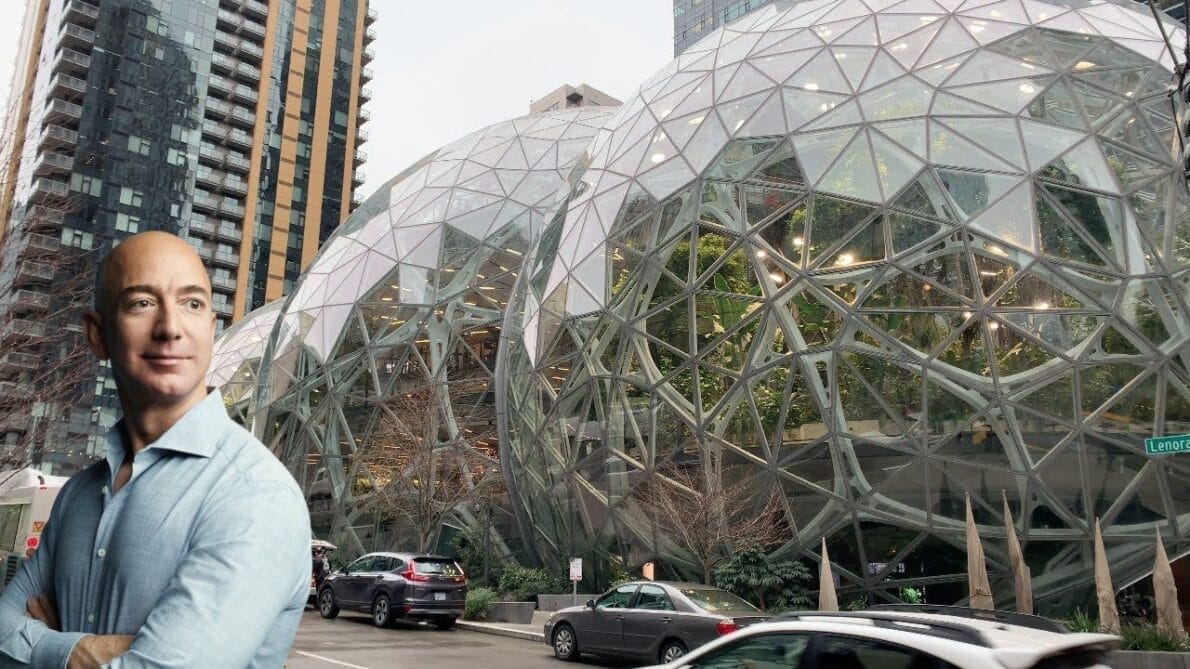 Em uma fusão surpreendente de natureza e design corporativo, a Amazon construiu o Amazon Spheres, um espaço de trabalho inovador que abriga uma floresta tropical urbana em pleno centro de Seattle
