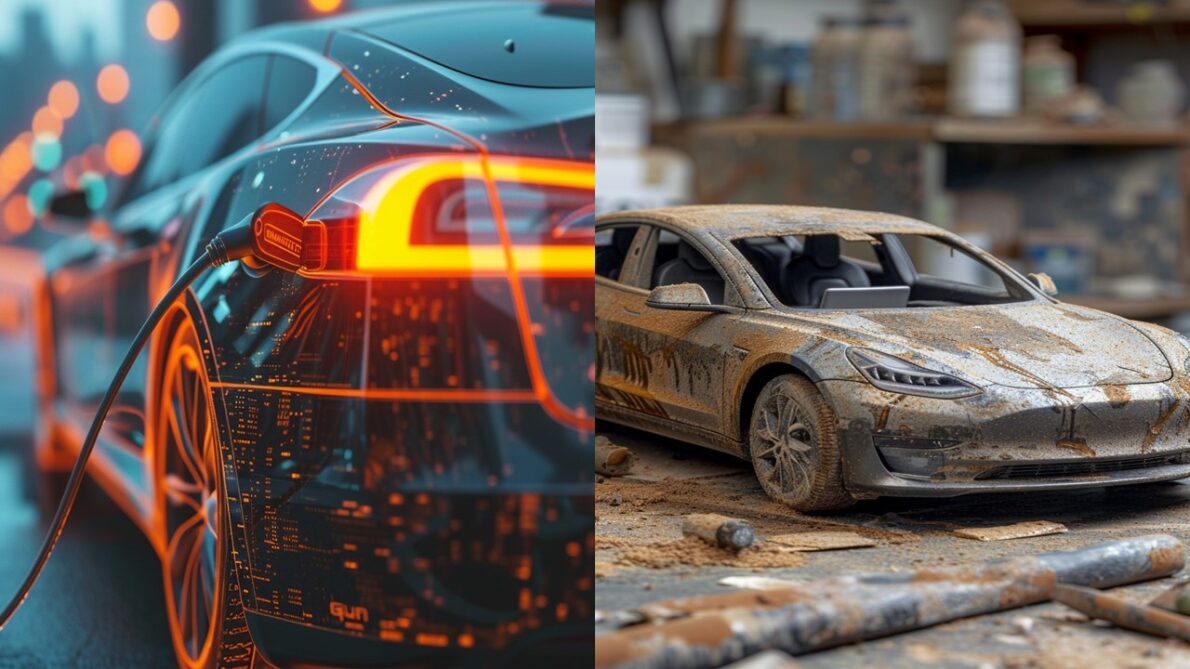 carro elétrico - ferro velho