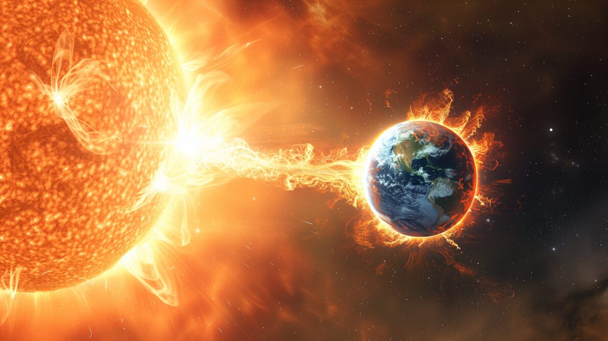 supertempestade solar - terra - manchas solares - tempestade geomagnética