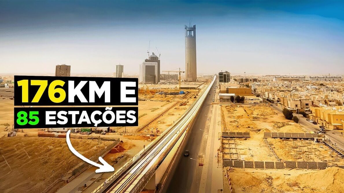Com uma extensão de 176 km e 85 estações, o Metrô de Riad representa um investimento monumental de mais de 22 bilhões de dólares, transformando a Arábia Saudita e conectando sua capital ao futuro