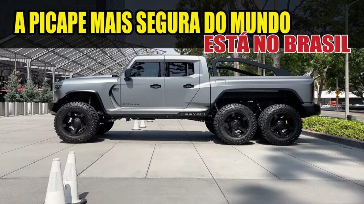 picape - caminhonete - motor - picape 6x6 - Rezvani - tanque de combustível - rodas