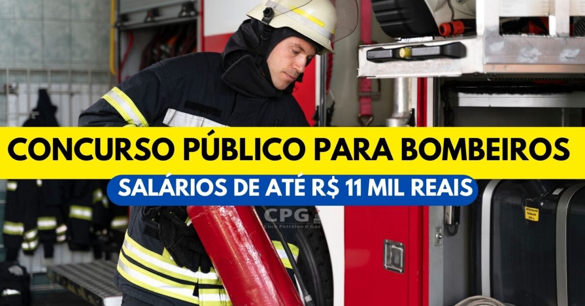 Concurso público Bombeiros abre 300 vagas para nível fundamental e médio com salários de até R$ 11 mil reais
