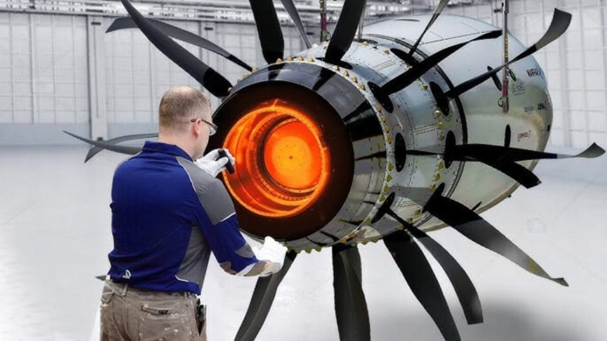 Motor - motor elétrico - aeronáutica - avião