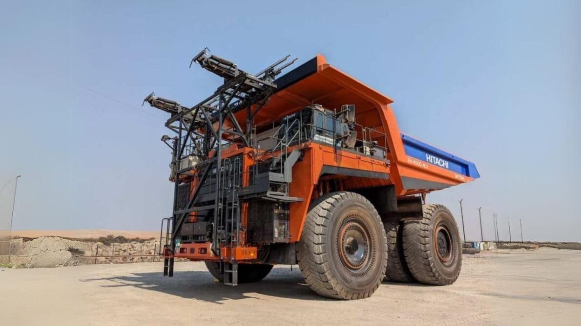 Caminhão - veículos elétricos - mineração - Hitachi - emissões