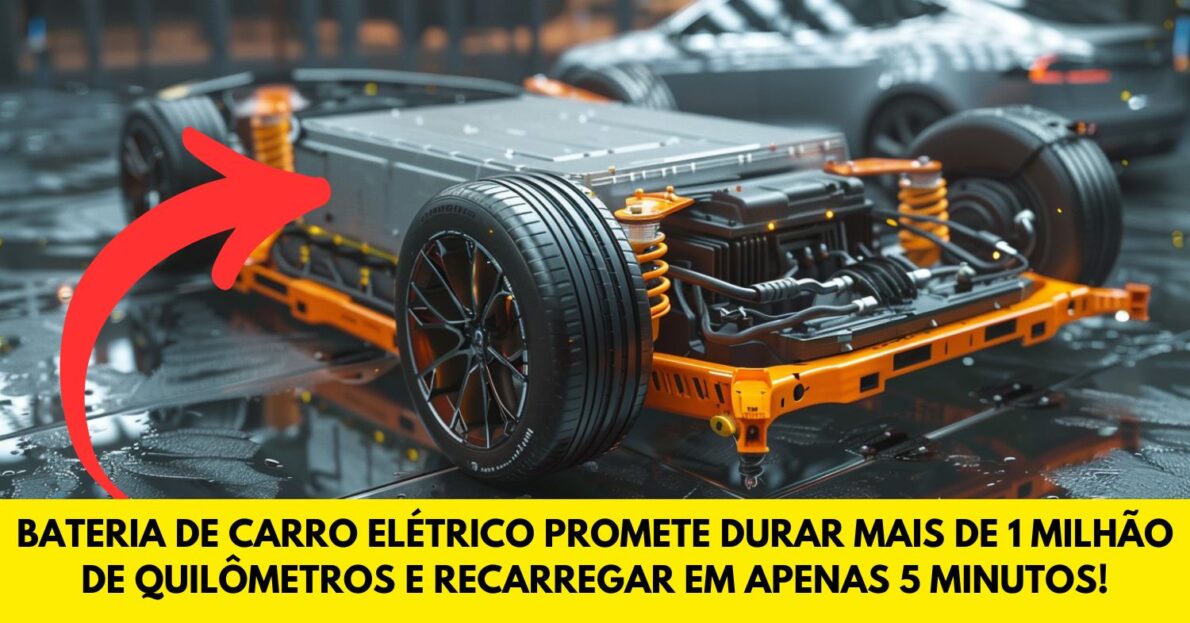 Inovadora bateria de carro elétrico promete durar mais de 1 milhão de quilômetros e recarregar em apenas 5 minutos!