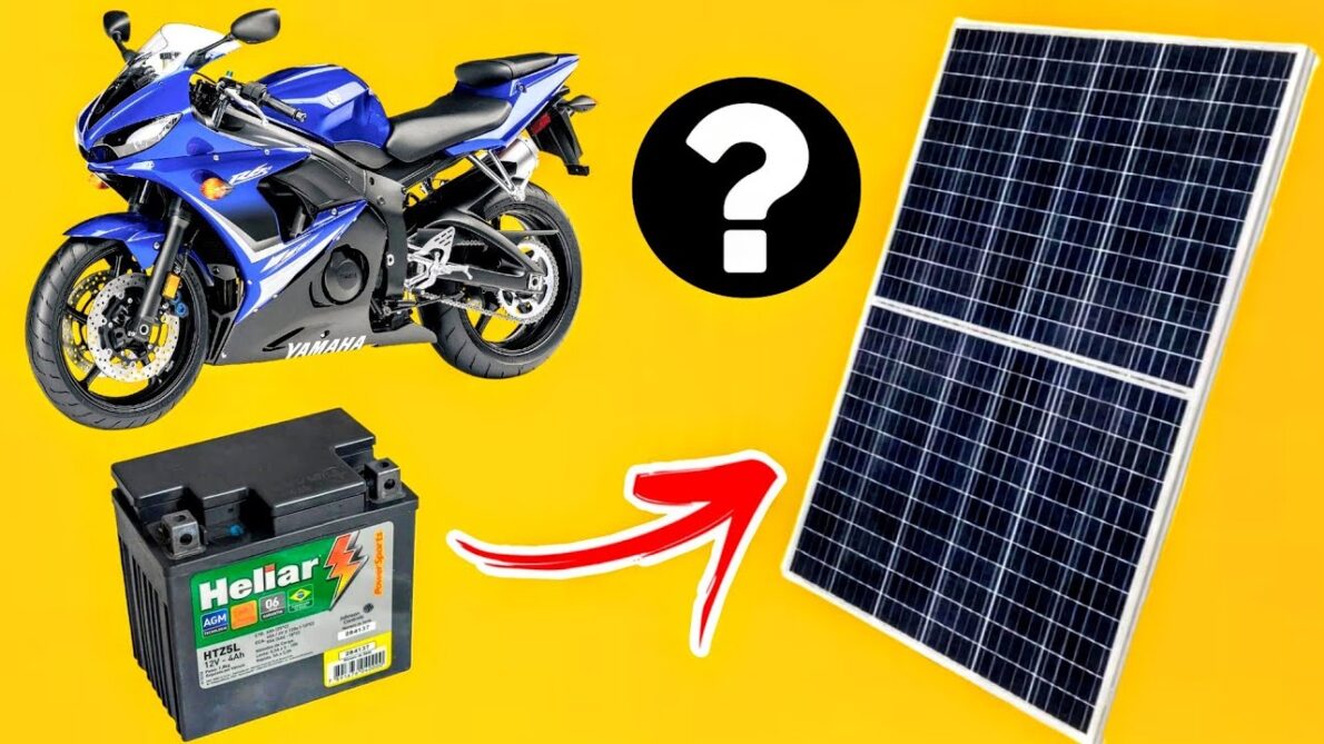 Kit Off Grid 'Mágico' funciona o dia todo com bateria de moto