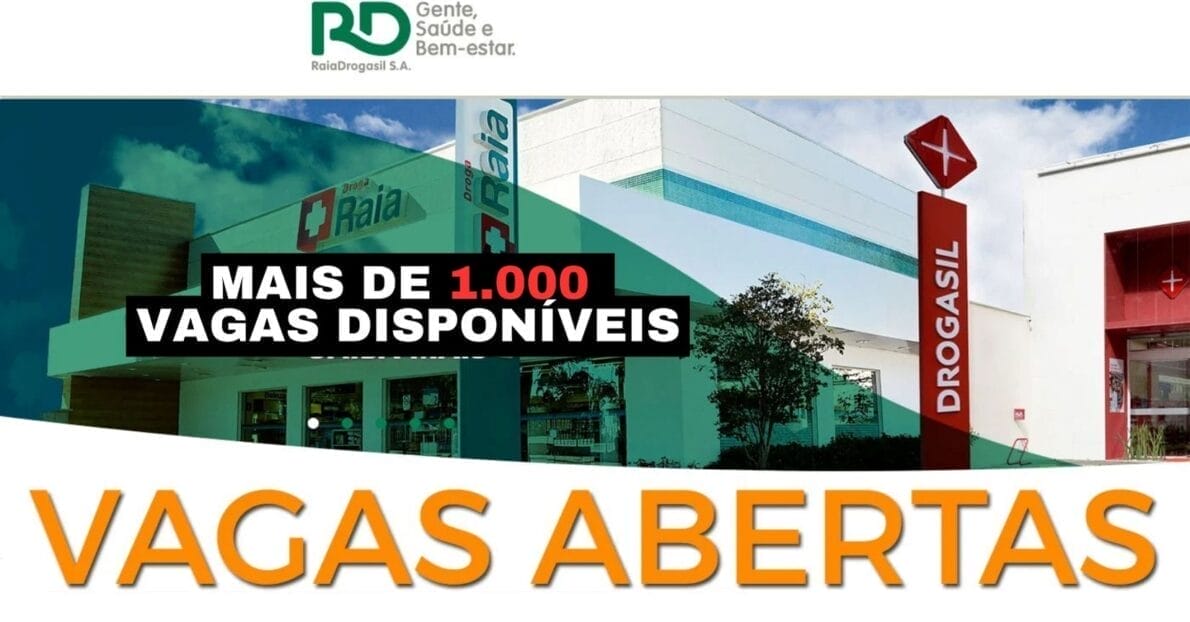 Raia Drogasil abre processo seletivo com mais de 1.000 vagas de emprego para atendente