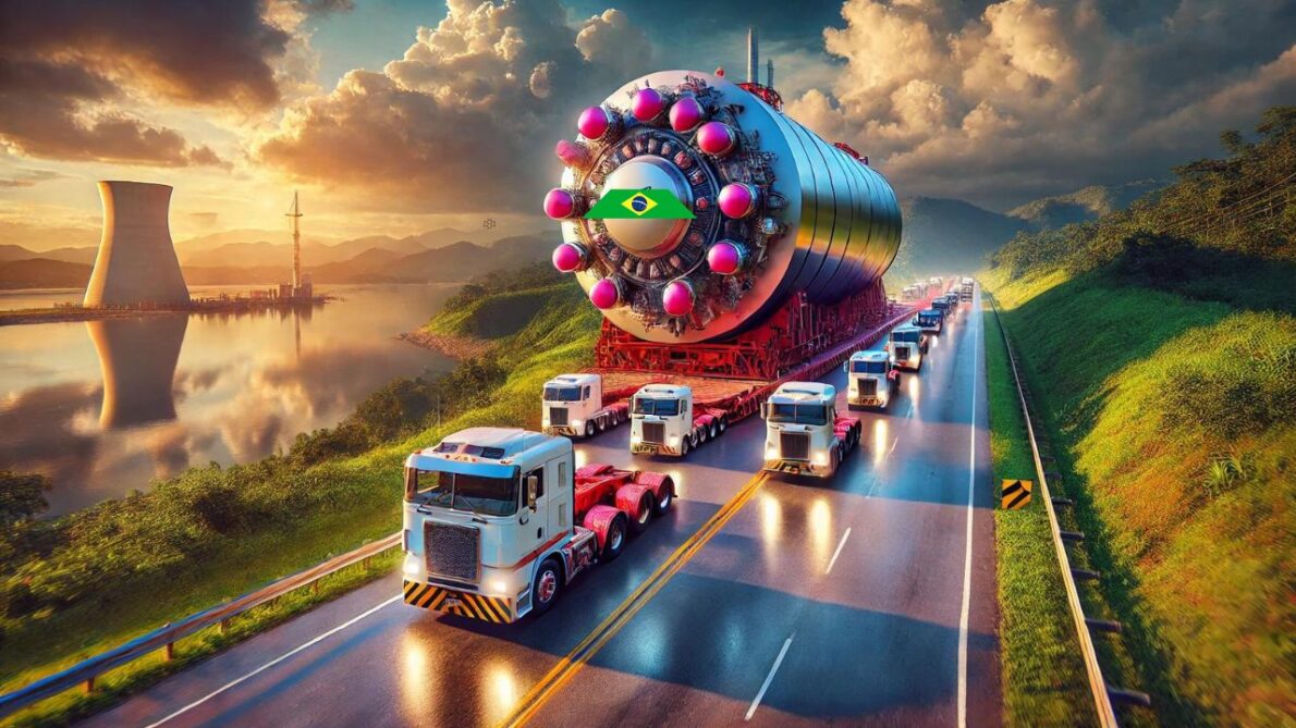 Sete caminhões foram necessários para o transporte de carga gigantesca de mais de 500 toneladas em uma operação histórica no Brasil envolvendo a Petrobras