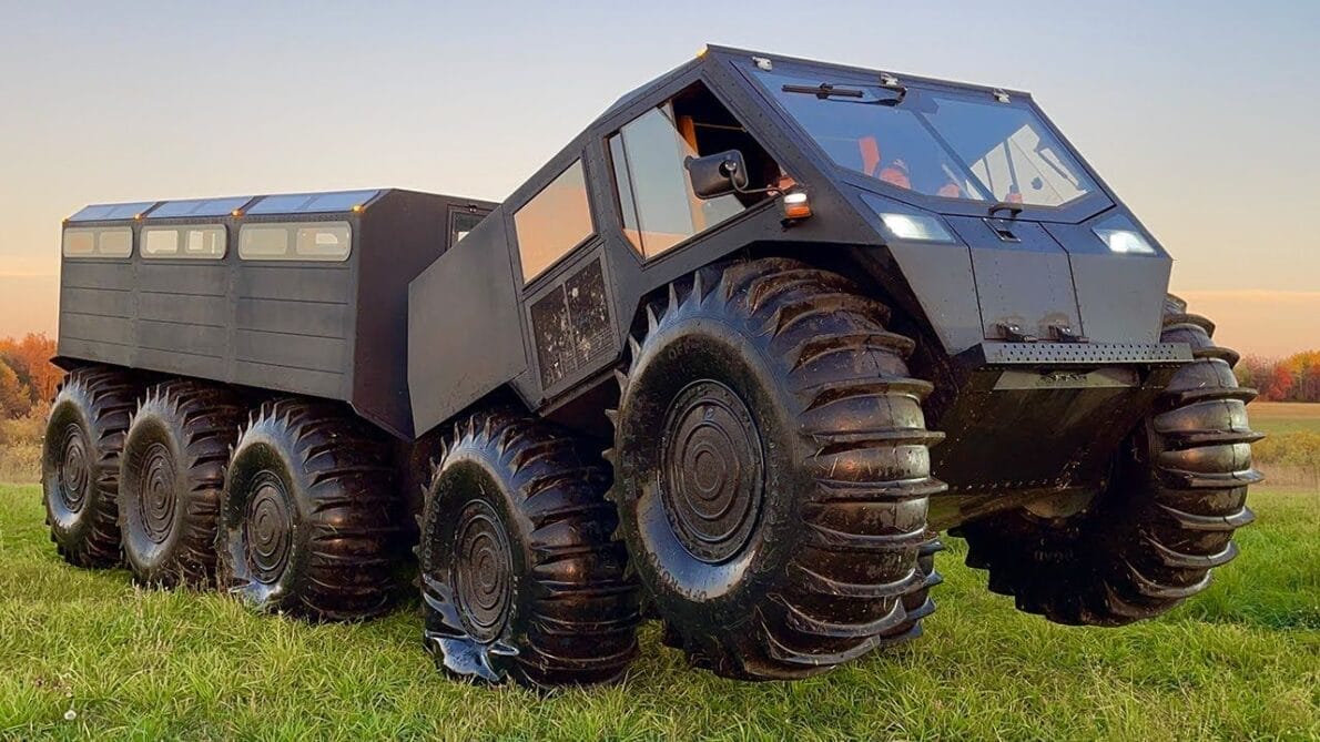 Vehículo para todos los terrenos: El Sherp ATV atraviesa agua, barro y piedras sin ningún problema