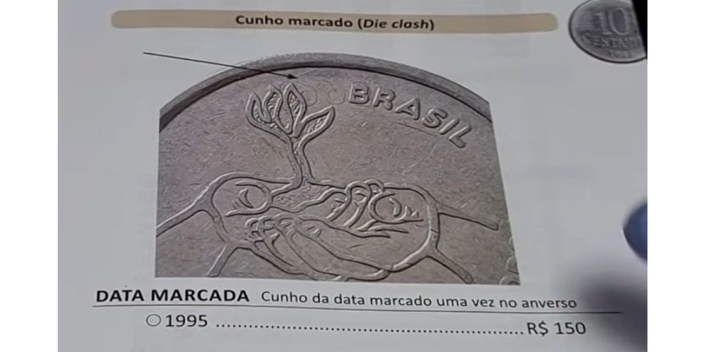 Moneda con fecha marcada. (Imagen: reproducción/ Catálogo Monedas del Real)