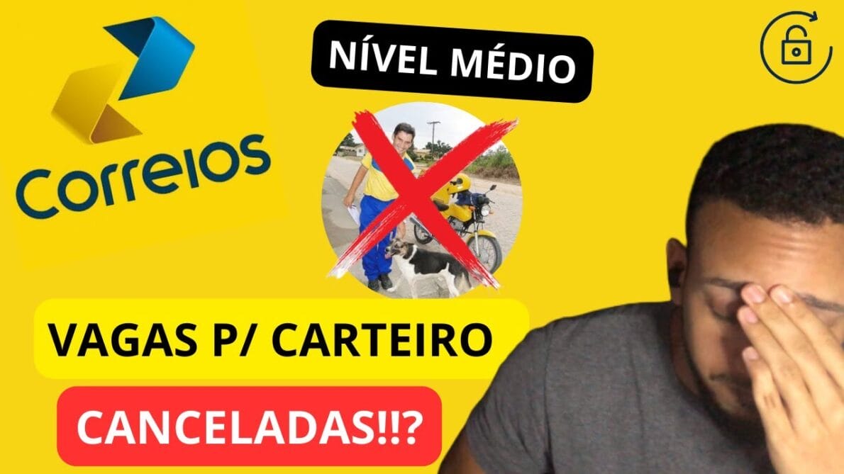 Drama nos Correios: concurso com 3 MIL Vagas para carteiros é SUSPENSO. (Imagem: reprodução Youtube/ Alexandre Concursos)