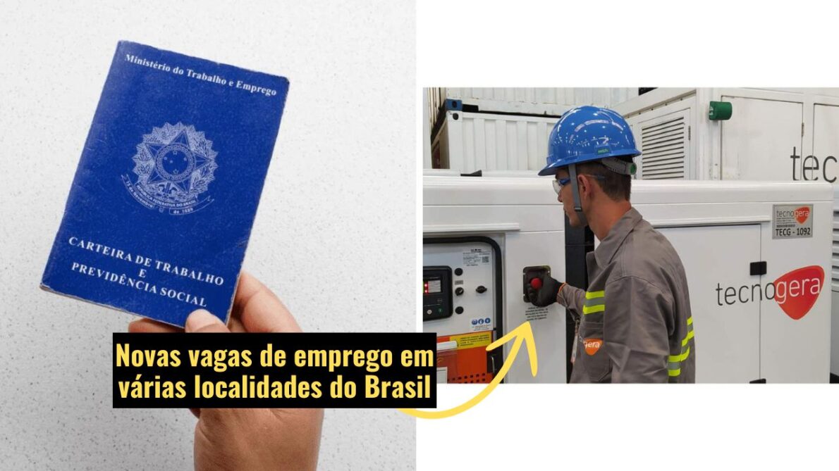 A Tecnogera Geradores abre processo seletivo em algumas regiões do Brasil; Oportunidades para mecânico de refrigeração, auxiliar de estoque, lavador e mais