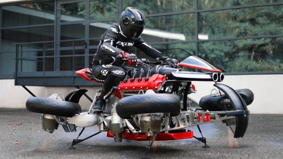 La primera moto voladora del mundo, la Lazareth LMV 496, un proyecto audaz que desafía los límites del diseño y de la tecnología