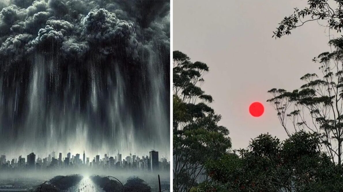 Nos últimos dias, brasileiros de várias regiões do país foram surpreendidos por fenômenos meteorológicos incomuns, como o Sol vermelho, tempestades de areia e, agora, chuva escura 