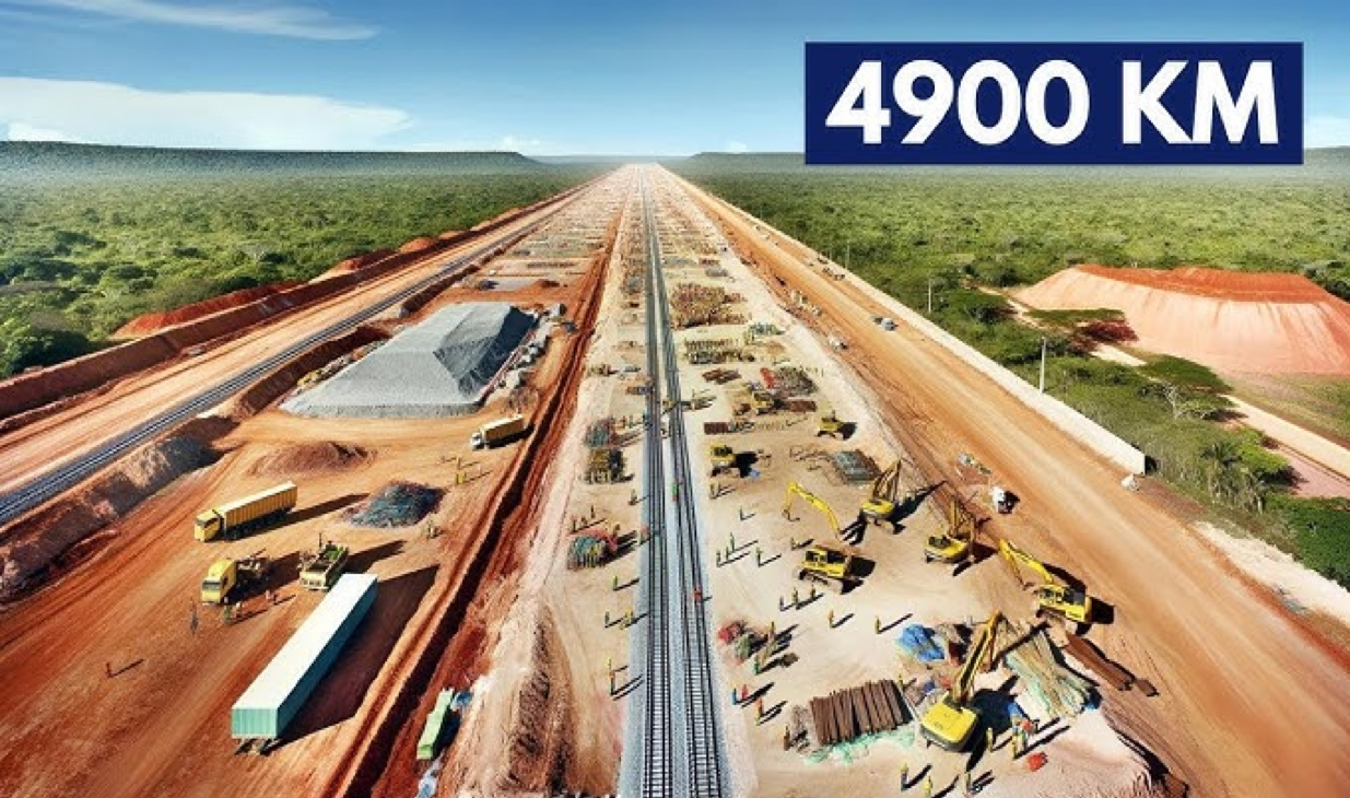 China, América del Sur, construcción, ferrocarril