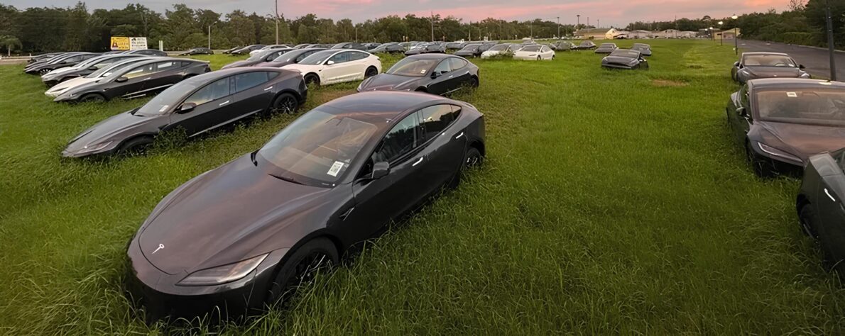 Carros da Tesla são encontrados abandonados nos EUA formando cemitério de carros elétricos semelhante ao da China