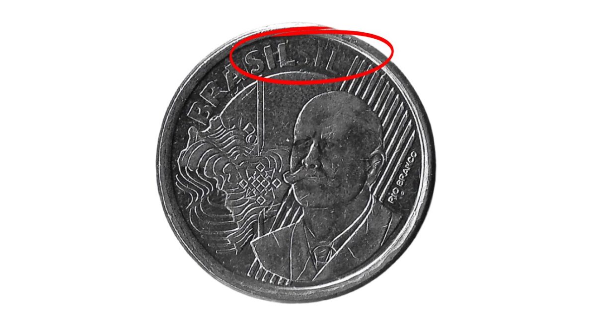 Moneda de 50 centavos que vale R$ 850.