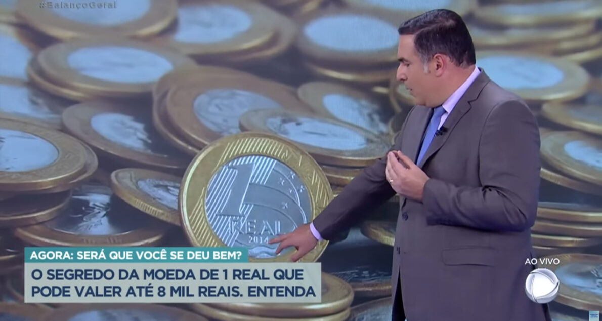 Desejo dos colecionadores, moeda de 1 Real que vale R$ 8 MIL foi destaque em programa de TV