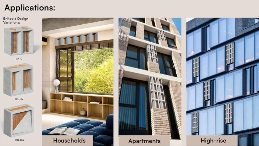 Ladrillo sostenible, aire acondicionado