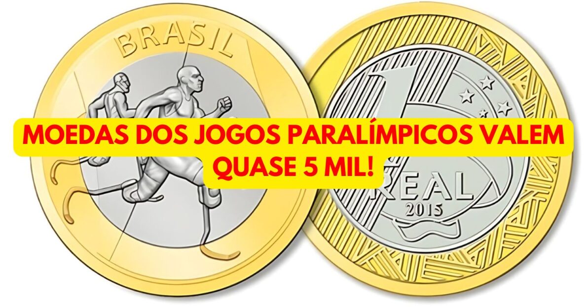 Colecionadores estão a procura de moedas de R$ 1 dos Jogos Paralímpicos que valem até R$ 4,5 mil!