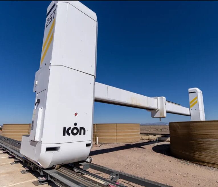 construcción, hotel, impresora 3D, albañiles