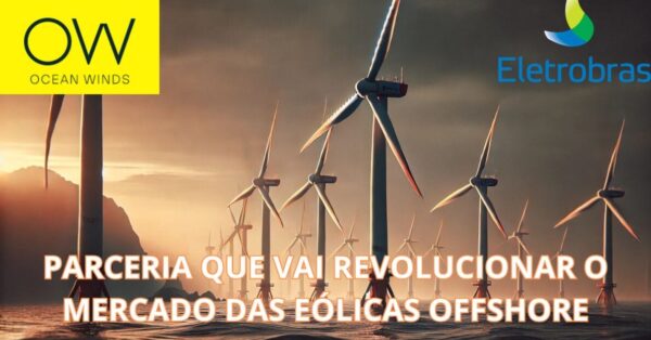 Turbina eólica offshore representando a revolução no mercado de energia brasileiro