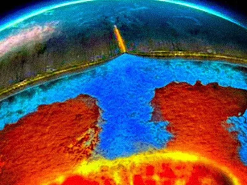 Deshidratación derritiéndose en la parte superior del manto inferior