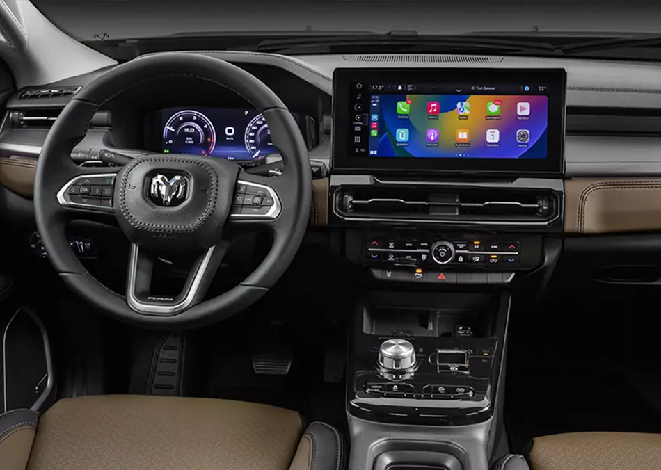 La Ram Rampage 2025 estrena motor 2.2 turbodiesel de 200 cv y 45,5 kgfm, nuevas versiones y rendimiento superior en el mercado brasileño. (Imagen/ difusión) La Ram Rampage 2025 estrena motor 2.2 turbodiesel de 200 cv y 45,5 kgfm, nuevas versiones y rendimiento superior en el mercado brasileño. (Imagen/ difusión)