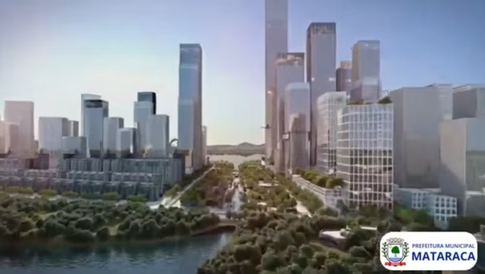 Proyecto de 'cidade do futuro' em Mataraca — Foto: Reprodução