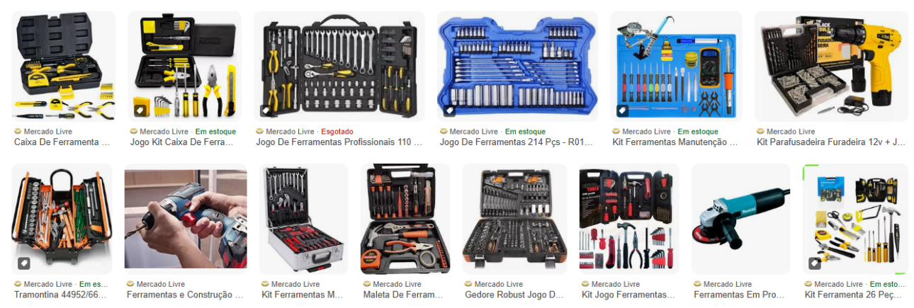 Galería y KIT DE HERRAMIENTAS DEL MERCADO LIBRE