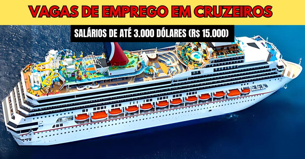 Carnival contrata para cruzeiros com salários de até US$ 4.000: vagas para quem sonha em unir trabalho, viagens e altos ganhos em dólar!