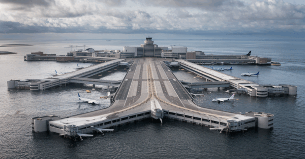 Aeroporto flutuante de US$ 20 bilhões no Japão começa a afundar!