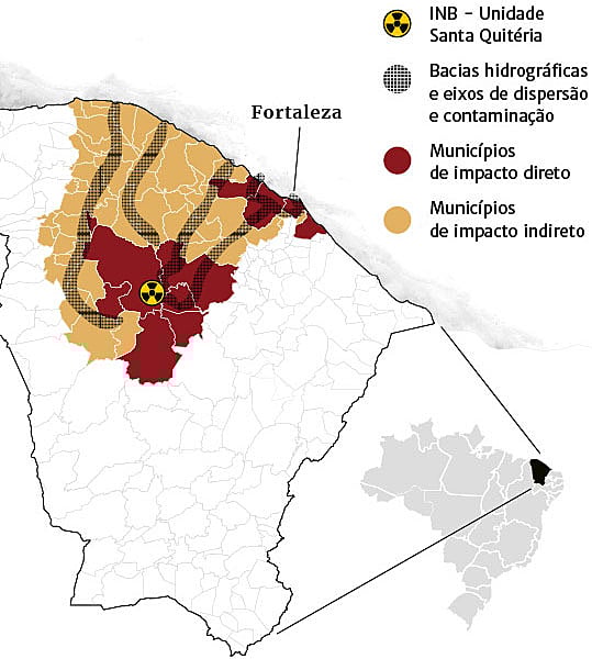 Santa Quitéria posee una de las mayores reservas de uranio de Brasil, con un potencial estimado para generar el 13% de la producción mundial del recurso.