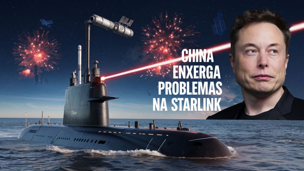 China prepara submarinos com canhões laser para destruir satélites Starlink de Elon Musk